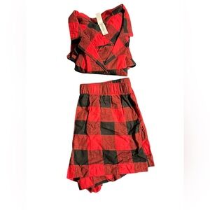 Auden Red and Black Plaid Pajama Set